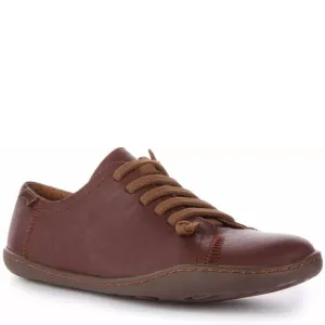 NEW CAMPER womens cami slip on wide fit casual leather shoe in opium cola/cami v