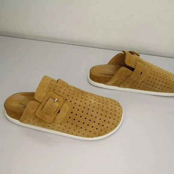 NEW CHARLOTTE STONE Porter Perf Clogs Casual Vented Slip-On Buckle Size 10