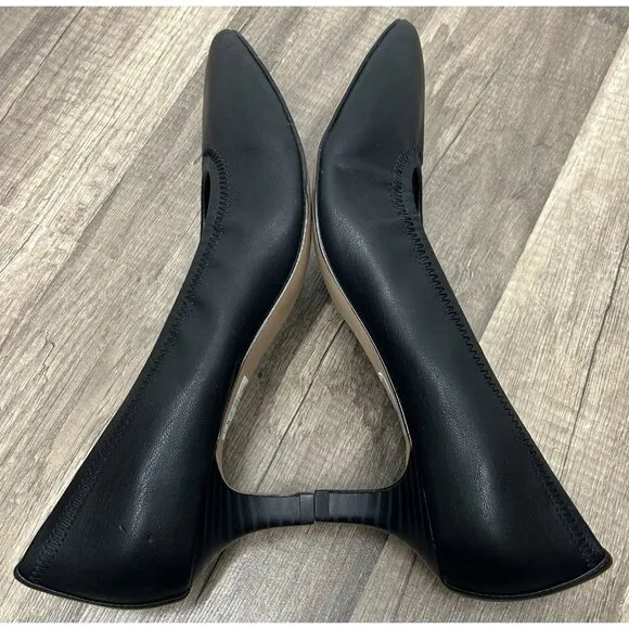 NEW Clarks Collection Shondrah Rae Leather Pumps Heels Women’s 9 Black Classic