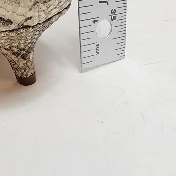 NEW Coach Mandy Kitten Heel Snakeskin Embossed Leather Pumps SIZE 8