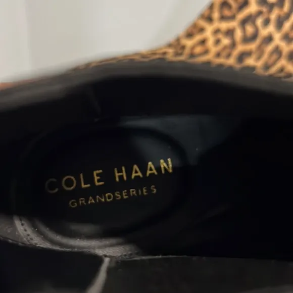 New Cole Haan Gia Calf Hair Leopard Grandseries Chelsea Booties Women's