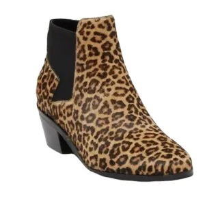 New Cole Haan Gia Calf Hair Leopard Grandseries Chelsea Booties Women's