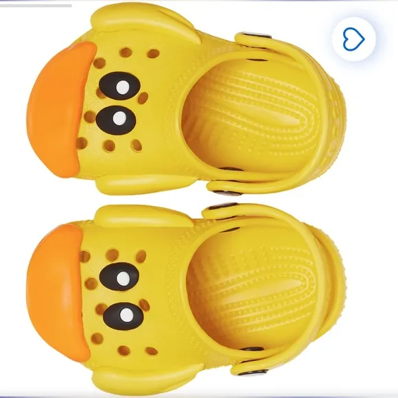New! CROCS Littles I Am Rubber Ducky Size 2-3