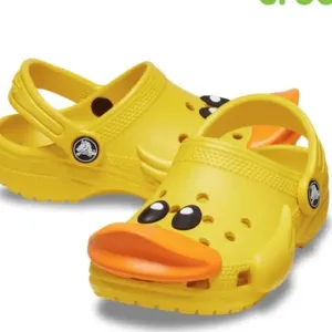 New! CROCS Littles I Am Rubber Ducky Size 2-3
