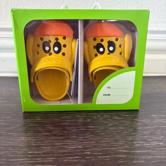 New! CROCS Littles I Am Rubber Ducky Size 2-3
