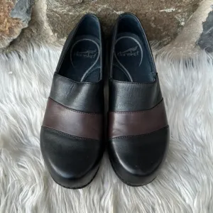 NEW Dansko Tenley Black Brown Leather Comfort Shoe Size 38 (8)