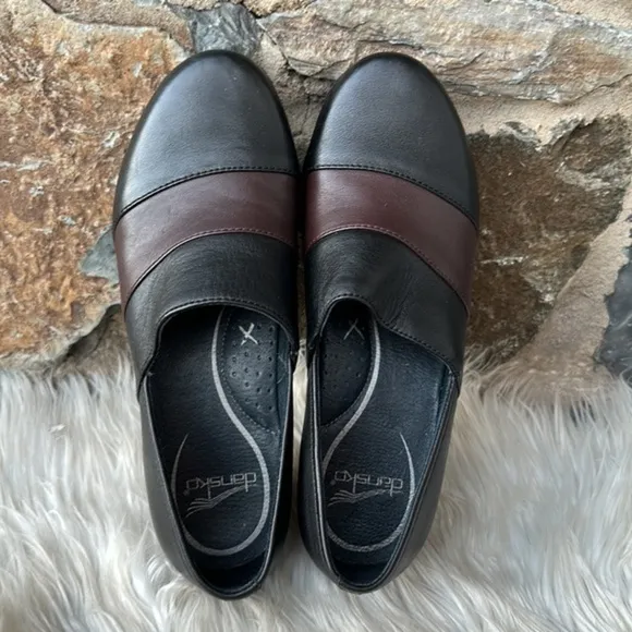 NEW Dansko Tenley Black Brown Leather Comfort Shoe Size 38 (8)