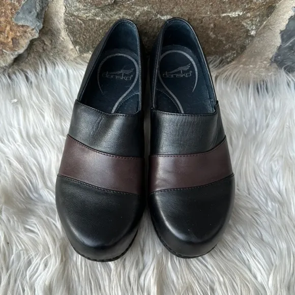 NEW Dansko Tenley Black Brown Leather Comfort Shoe Size 38 (8)