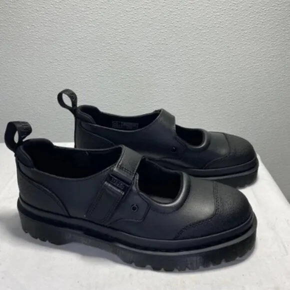 NEW DR MARTENS Indica 2 Bex Teck Slip On Black Leather Men Size 11 Comfort