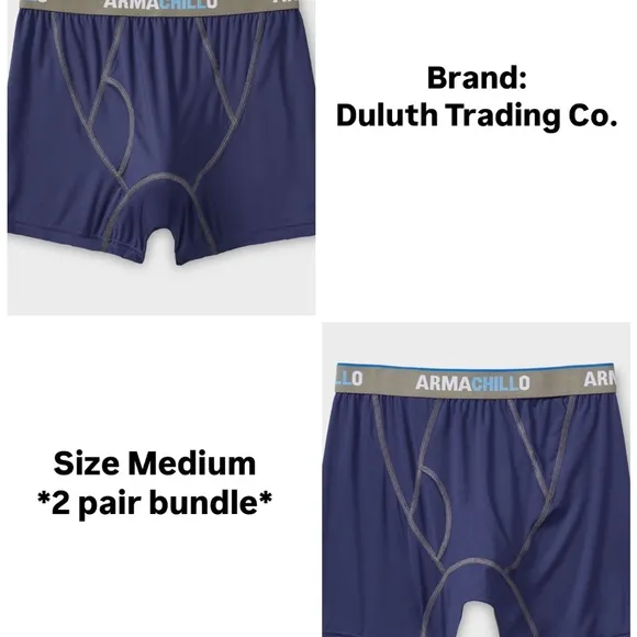 New Duluth Trading Men's Armachillo Cooling Boxer Briefs &amp; Boxer Bundle