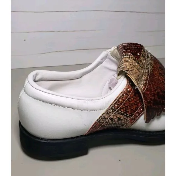 New Etonic Vintage Professional Brown Leather Kiltie Spike‎ Golf Shoes Size 7C