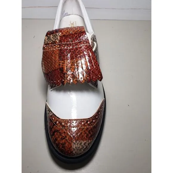New Etonic Vintage Professional Brown Leather Kiltie Spike‎ Golf Shoes Size 7C