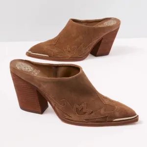 New Evereve Vince Camuto Greta Western Suede Clogs