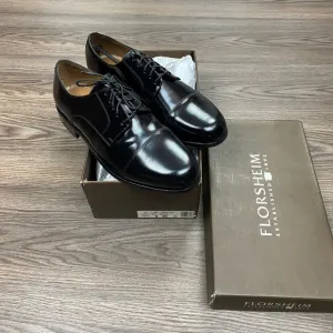 NEW Florsheim Black Cap-Toe Oxfords 9 3E