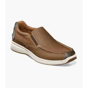 NEW FLORSHEIM men's great lakes moc toe slip on - extra wide width in stone