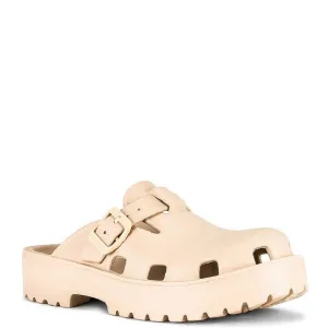 NEW Free People Clog Lightweight Buckle Karlie Slip on Boho Casual Lounge Tan