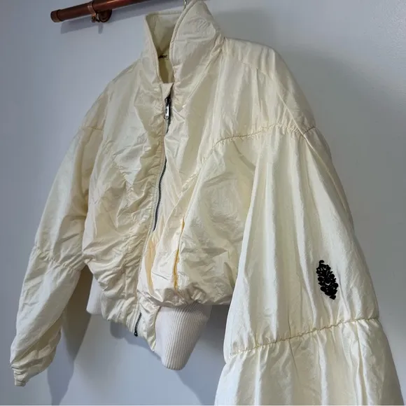 NEW Free People Glitz Blitz Cropped Bomber Jacket