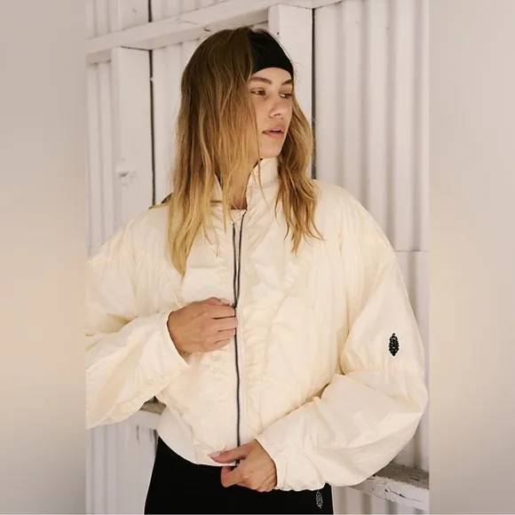 NEW Free People Glitz Blitz Cropped Bomber Jacket