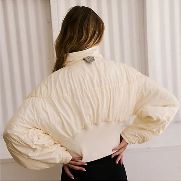 NEW Free People Glitz Blitz Cropped Bomber Jacket
