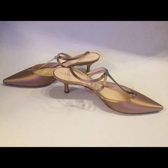 NEW Giorgio Armani Rose Satin Slingback size 38