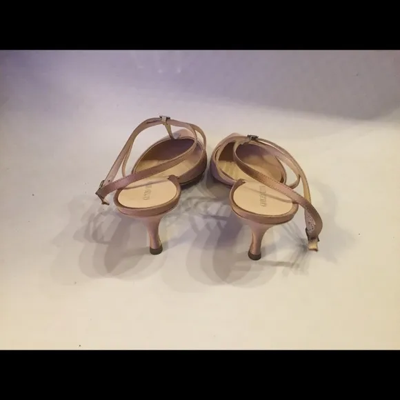 NEW Giorgio Armani Rose Satin Slingback size 38