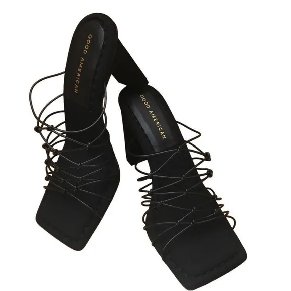 NEW Good American Neoprene Cage Mules Size 7.5