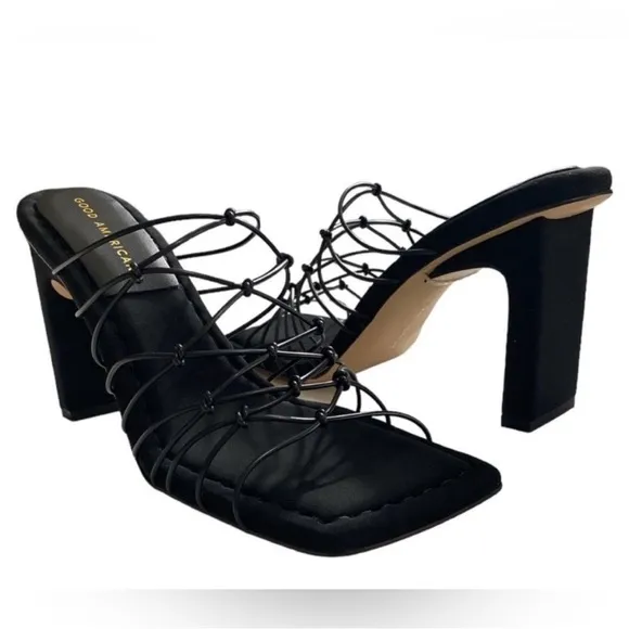 NEW Good American Neoprene Cage Mules Size 7.5