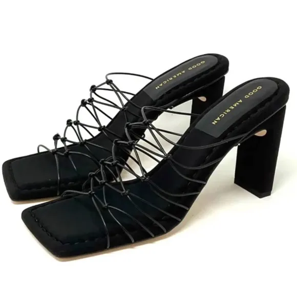 NEW Good American Neoprene Cage Mules Size 7.5