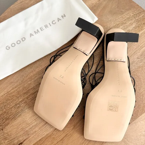 NEW Good American Neoprene Cage Mules Size 7.5