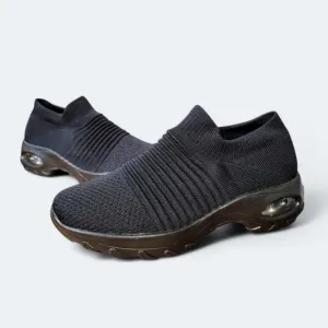 NEW Hyper Black Comfy Memory Foam Slip On Sneakers Size 9