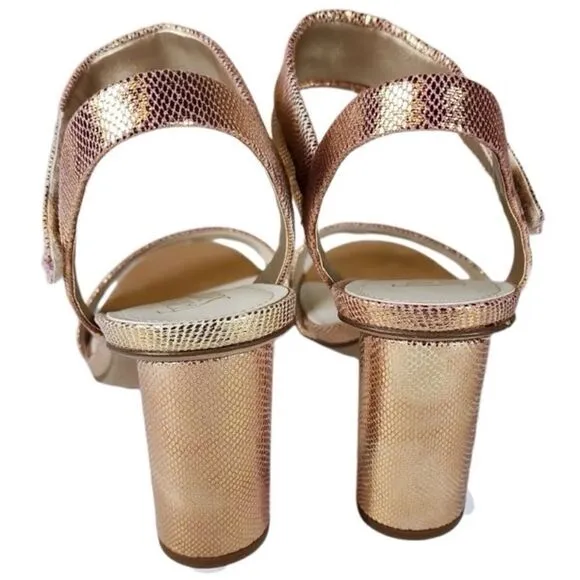 NEW IN BOX- Franco Sarto- Metallic Pink Osmina Slingback Heels, Size 9