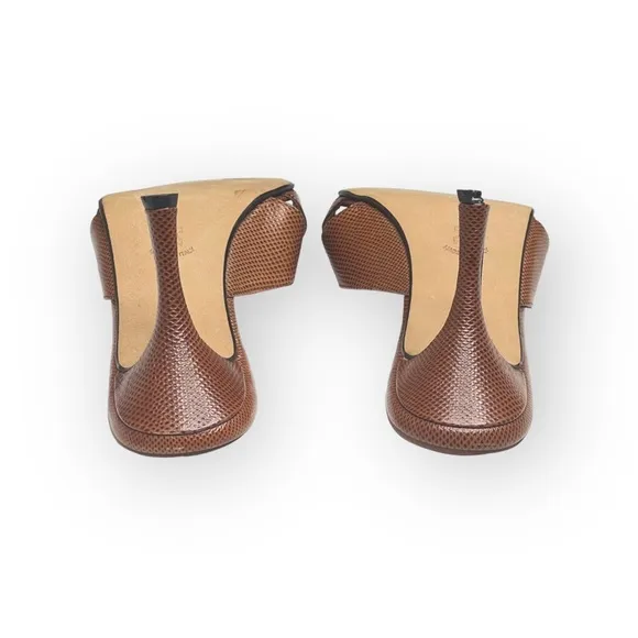 new Isaac Mizrahi ⌘ Lizard Kitten Heel Sandal ⌘ Orange ⌘ SJP Sex and the City ⌘