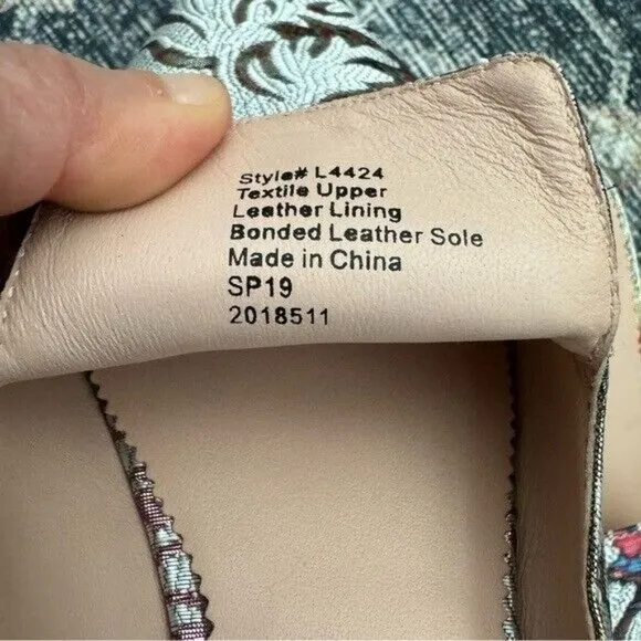 NEW J.Crew Marina Slide Flat Mules in Metallic Jacquard Sz 7
