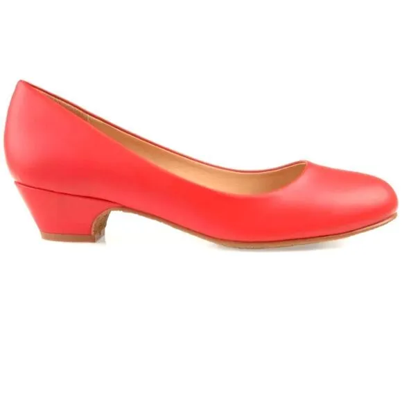 New JOURNEE COLLECTION Women's Red Comfort Office Casual Saar Low Heels size 9
