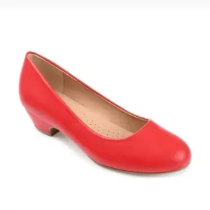 New JOURNEE COLLECTION Women's Red Comfort Office Casual Saar Low Heels size 9