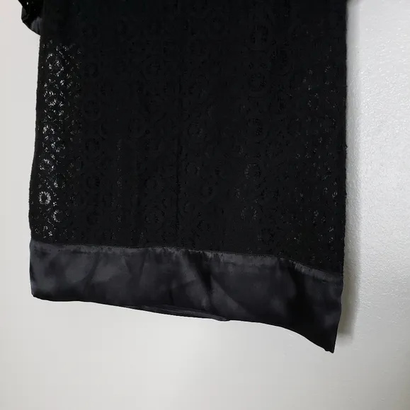 NEW Laundry by Shelli Segal Black Medallion Lace Dress Slip Classic Summer Chic