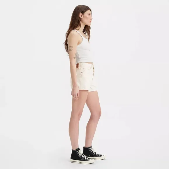 New Levi’s 501 Original Fit High Rise Cotton Denjm Shorts Size 28
