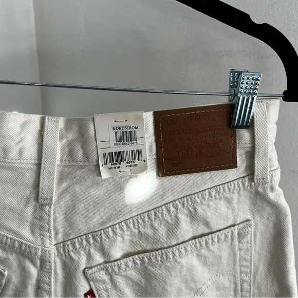 New Levi’s 501 Original Fit High Rise Cotton Denjm Shorts Size 28