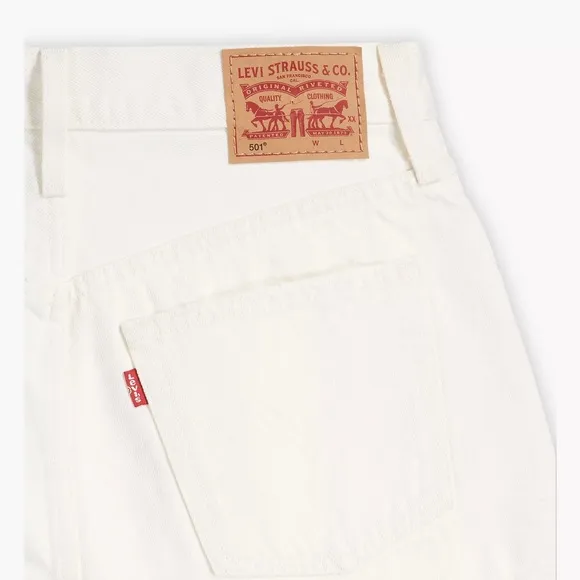 New Levi’s 501 Original Fit High Rise Cotton Denjm Shorts Size 28
