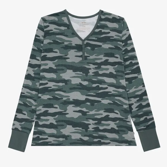 New Little Sleepies Vintage Camo Women's Pajama Top &amp; Joggers Set Size XXL