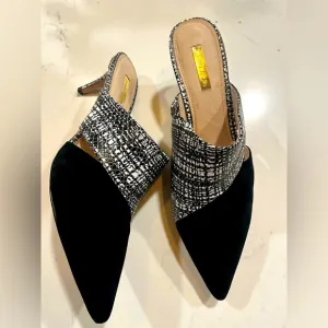 New Louise-Et-Cie Womens Jelisa Mule Size 12 Pointed Kitten Heel Dressy