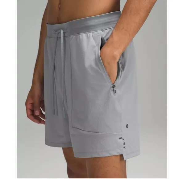 New Lululemon License to Train Linerless Short 7&quot; in Rhino Grey Medium
