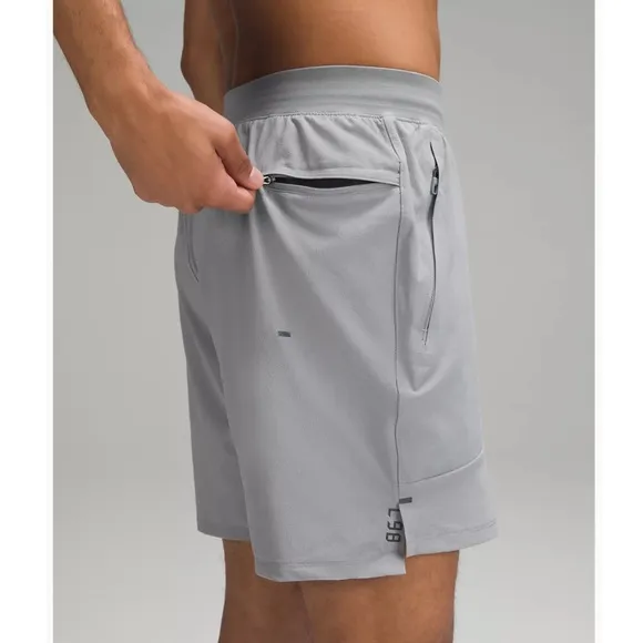 New Lululemon License to Train Linerless Short 7&quot; in Rhino Grey Medium