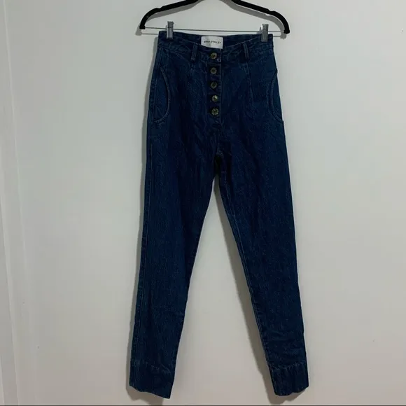 New Maria Stanley high rise straight leg minimalist style jeans Size 0