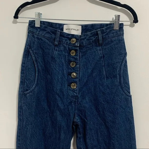 New Maria Stanley high rise straight leg minimalist style jeans Size 0