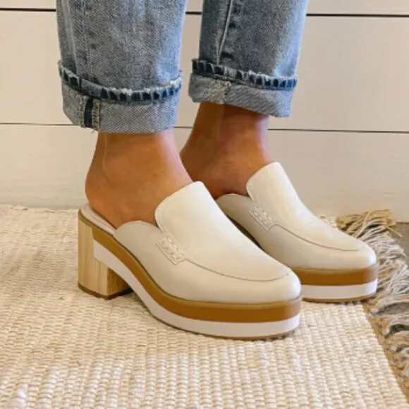 new MATISSE Bone Leather Kristy Block Heel Mules 253