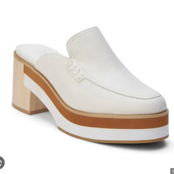 new MATISSE Bone Leather Kristy Block Heel Mules 253
