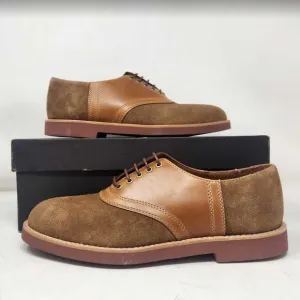 New men's 8 J Crew saddle shoes in leather and English suede oxfords Camel Tan