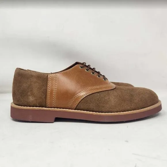 New men's 8 J Crew saddle shoes in leather and English suede oxfords Camel Tan