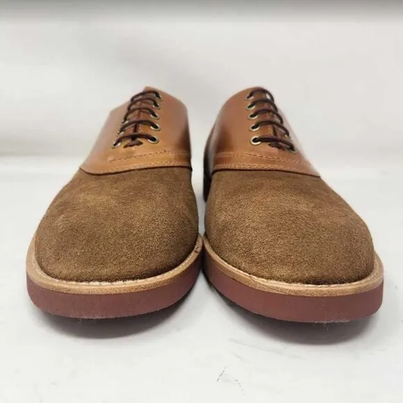 New men's 8 J Crew saddle shoes in leather and English suede oxfords Camel Tan